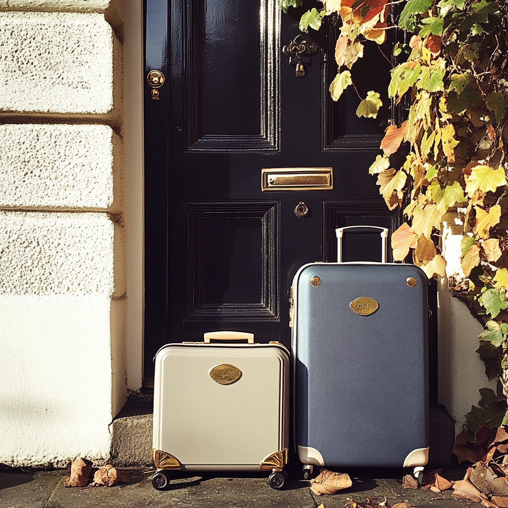 Suitcases on a doorstep | Source: Midjourney