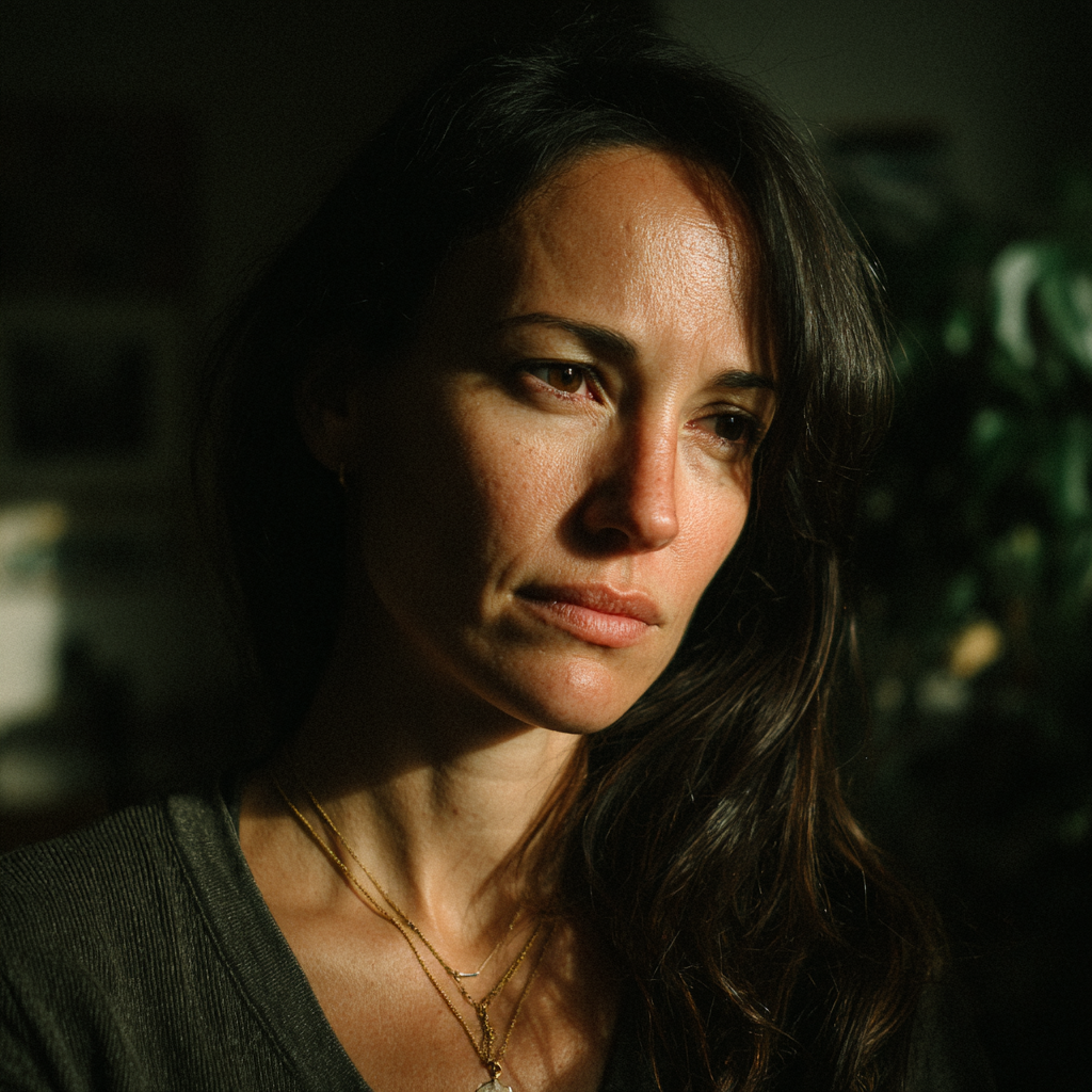 A close up of an emotional woman | Source: Midjourney