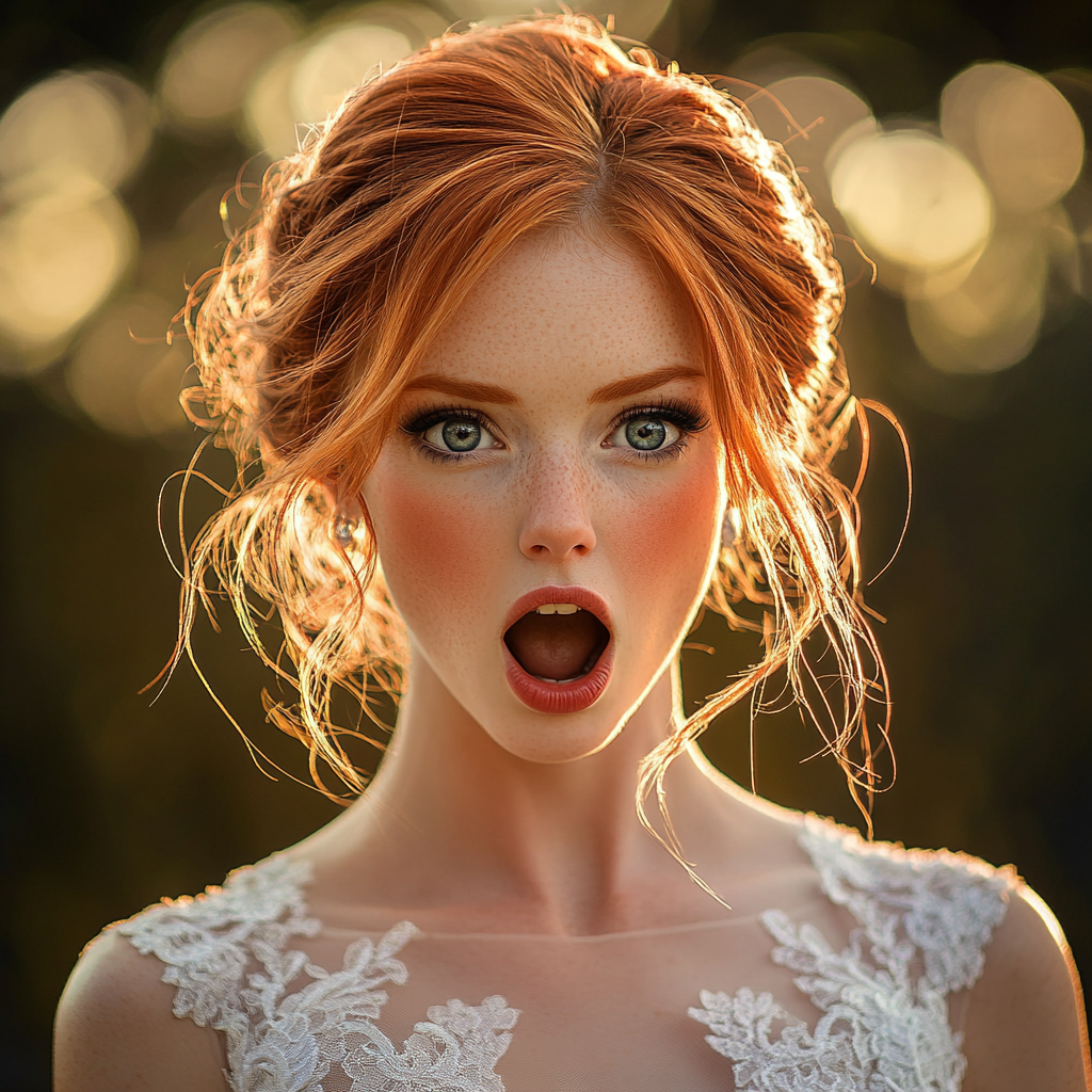 A shocked bride | Source: Midjourney