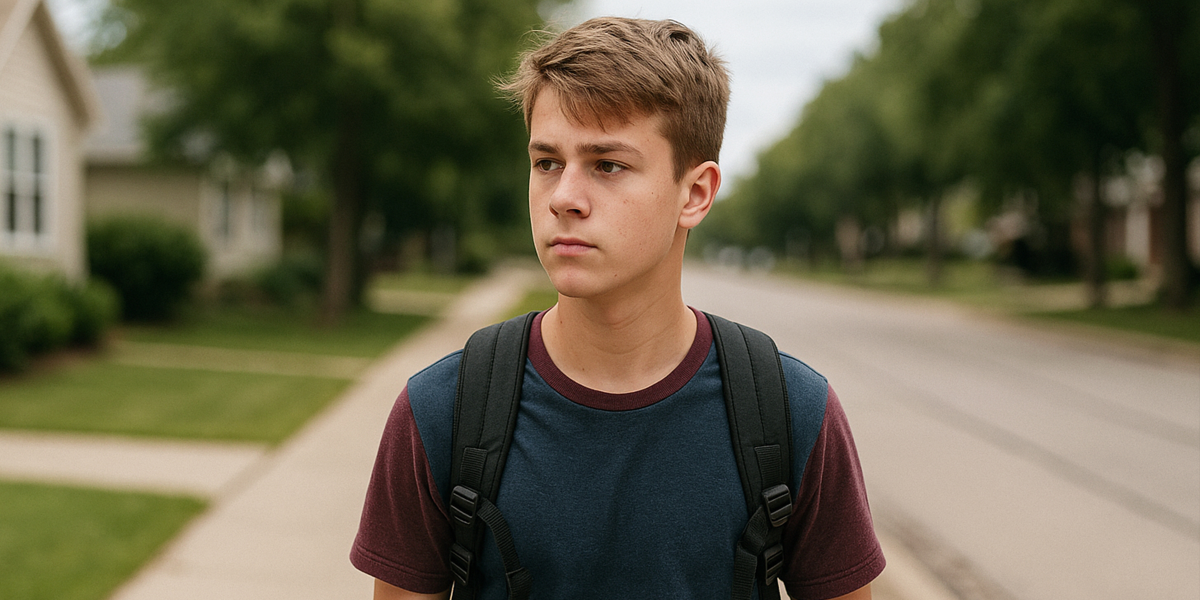 A teen boy with a backpack | Source: Sora