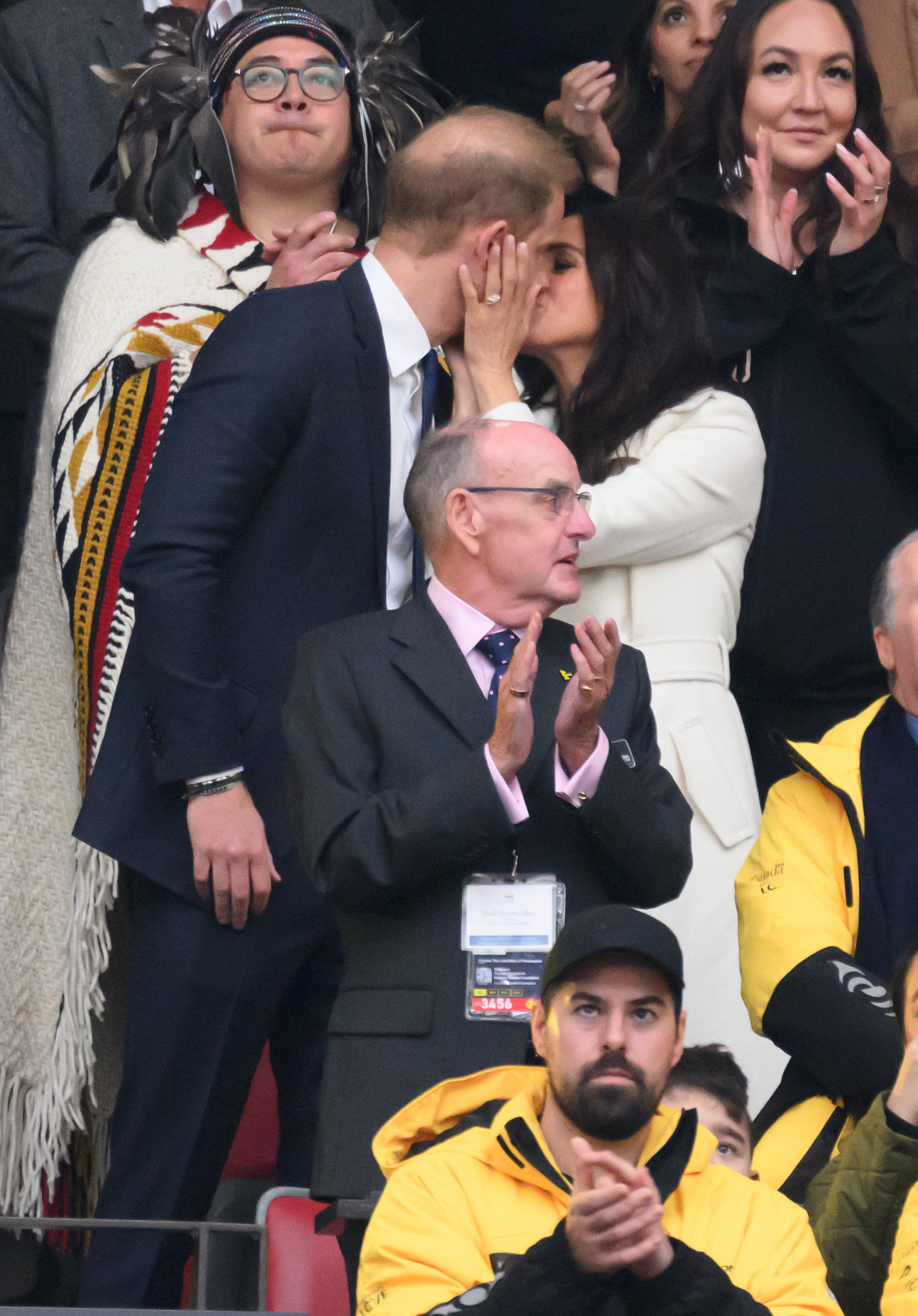 Prince Harry and Meghan Markle during the opening ceremony of the 2025 Invictus Games at BC Place on February 8, 2025, in Vancouver, British Columbia, Canada. | Source: Getty Images