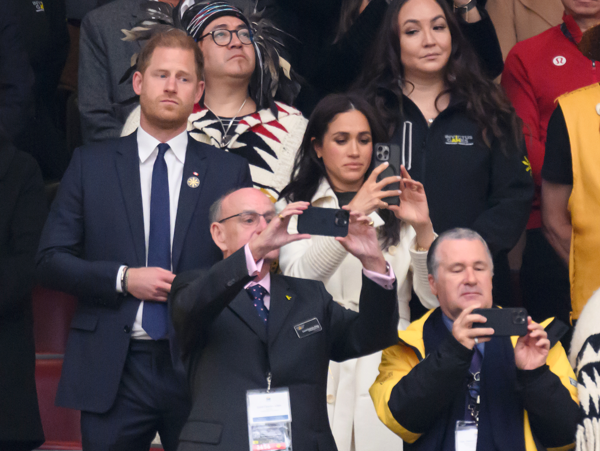 Prince Harry and Meghan Markle during the opening ceremony of the 2025 Invictus Games at BC Place on February 8, 2025, in Vancouver, British Columbia, Canada. | Source: Getty Images