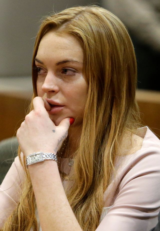 Lindsay Lohan during a court appearance at the Los Angeles Superior Court on March 18, 2013 in Los Angeles, California. | Source: Getty Images