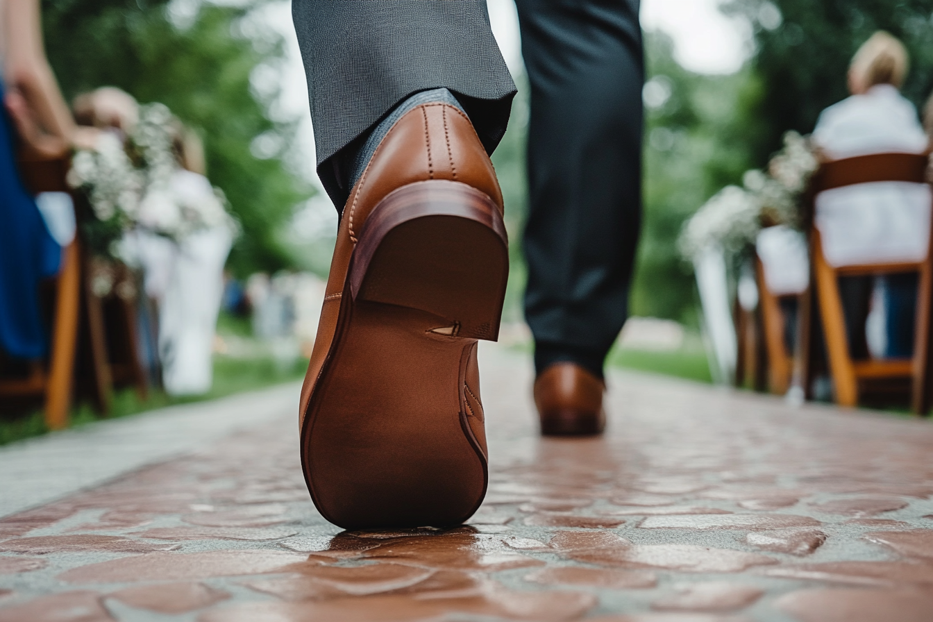 A man walking at his wedding | Source: Midjourney