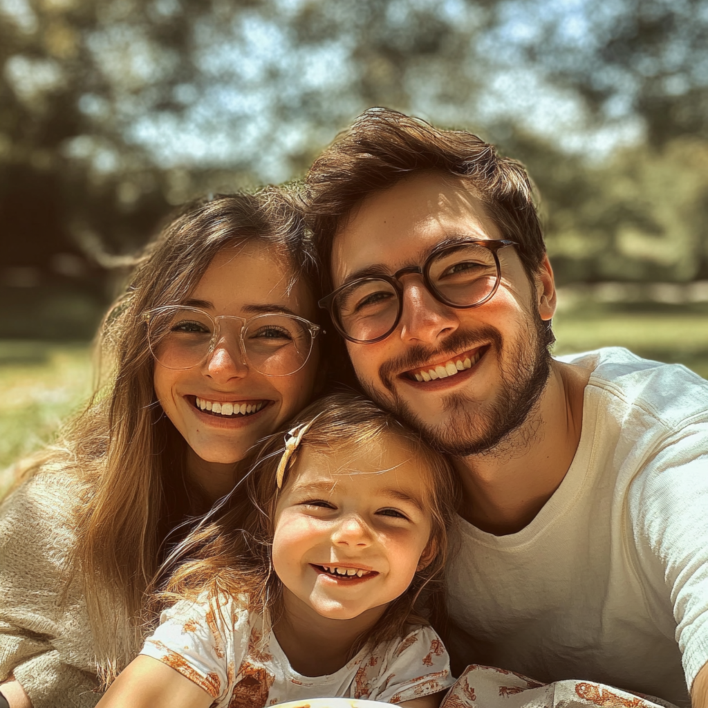 A happy young family | Source: Midjourney