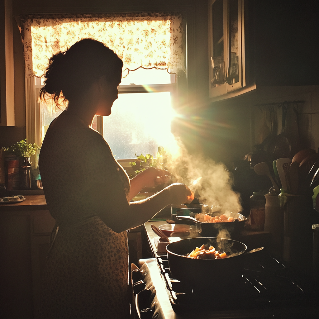 A woman cooking | Source: Midjourney