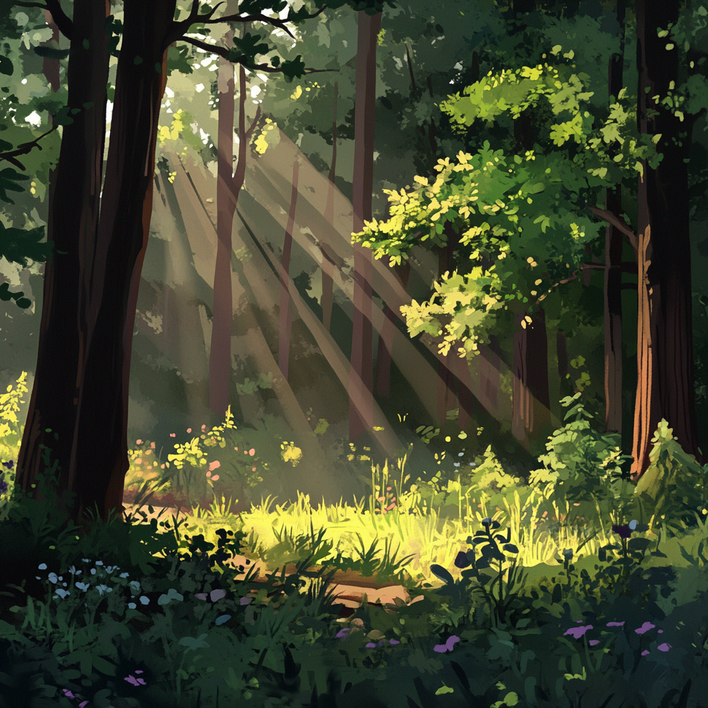 A beautiful forest scene | Source: Midjourney