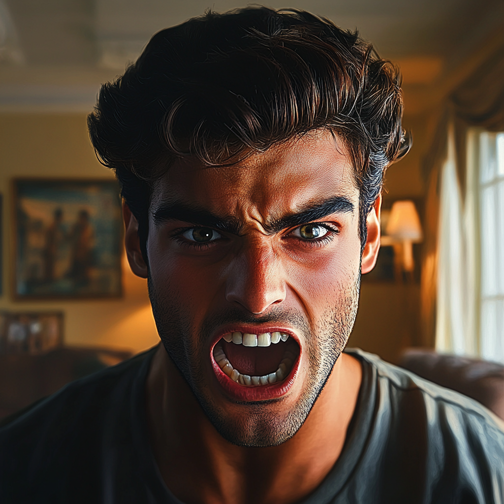 A furious man yelling | Source: Midjourney