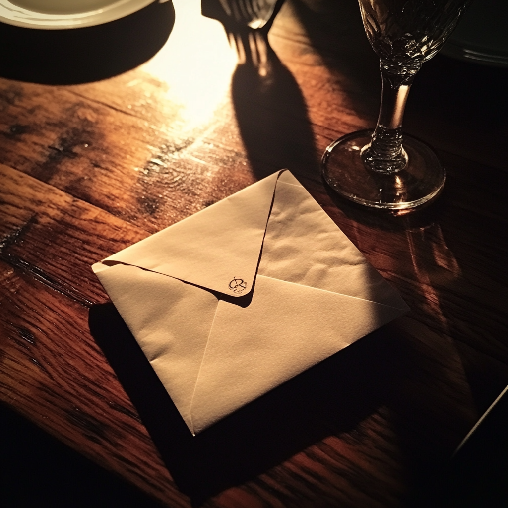 An envelope on a table | Source: Midjourney