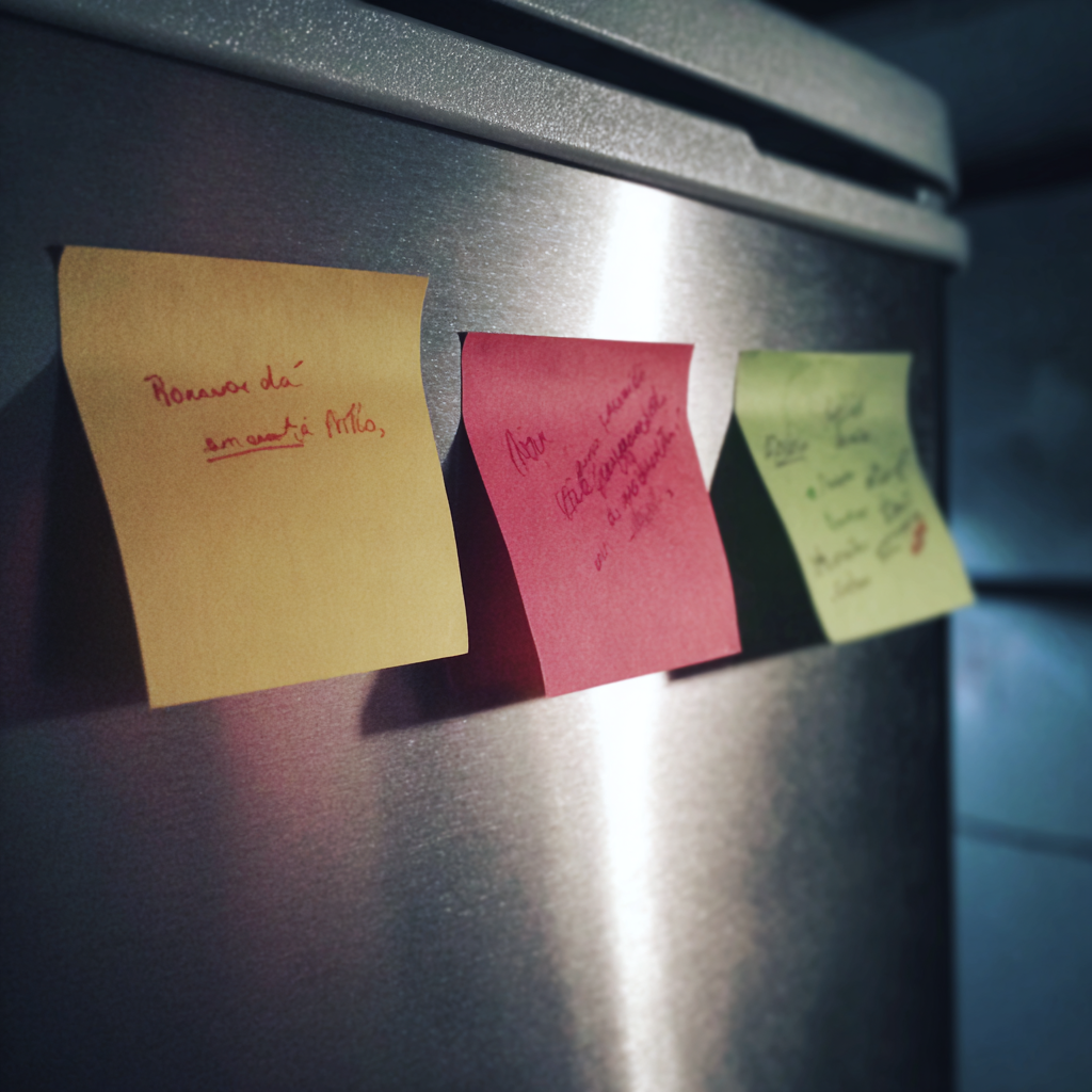 Sticky notes on a fridge | Source: Midjourney