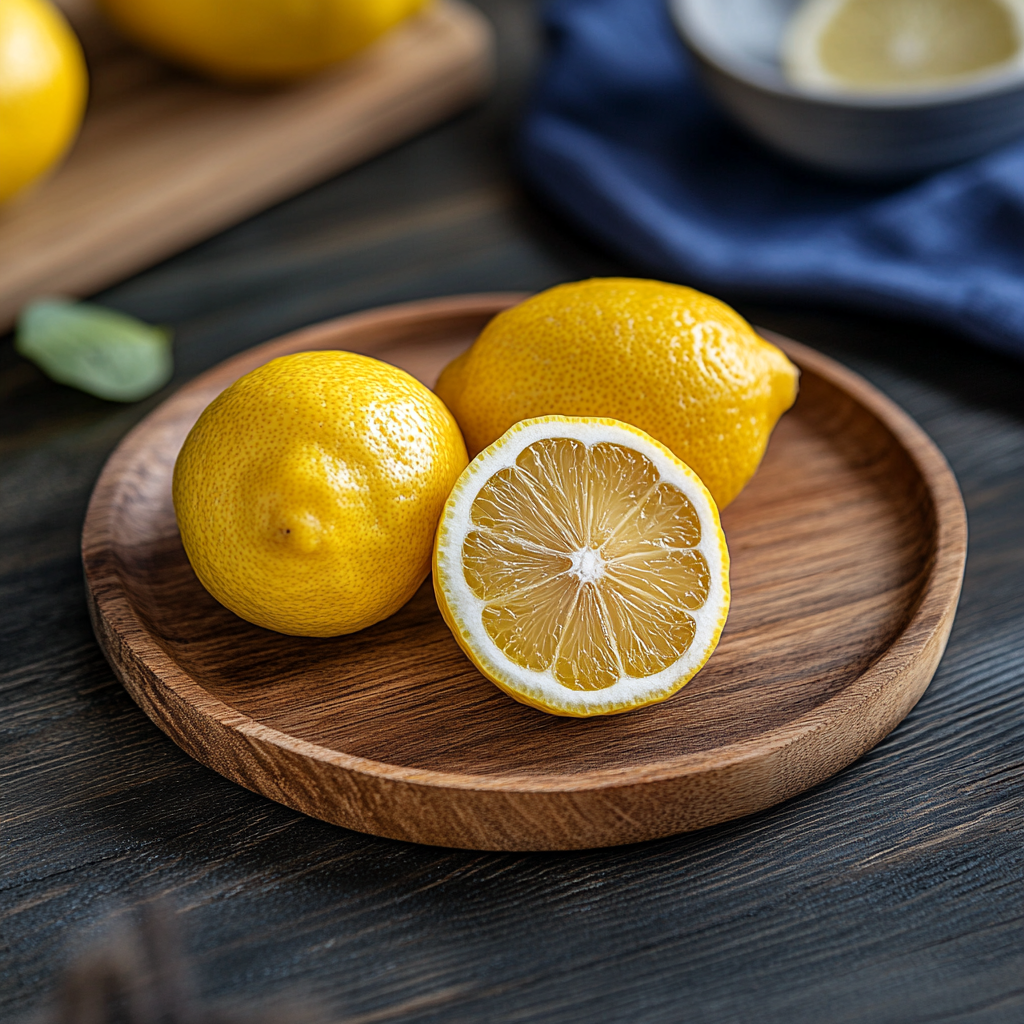 Lemons on a board | Source: Midjourney