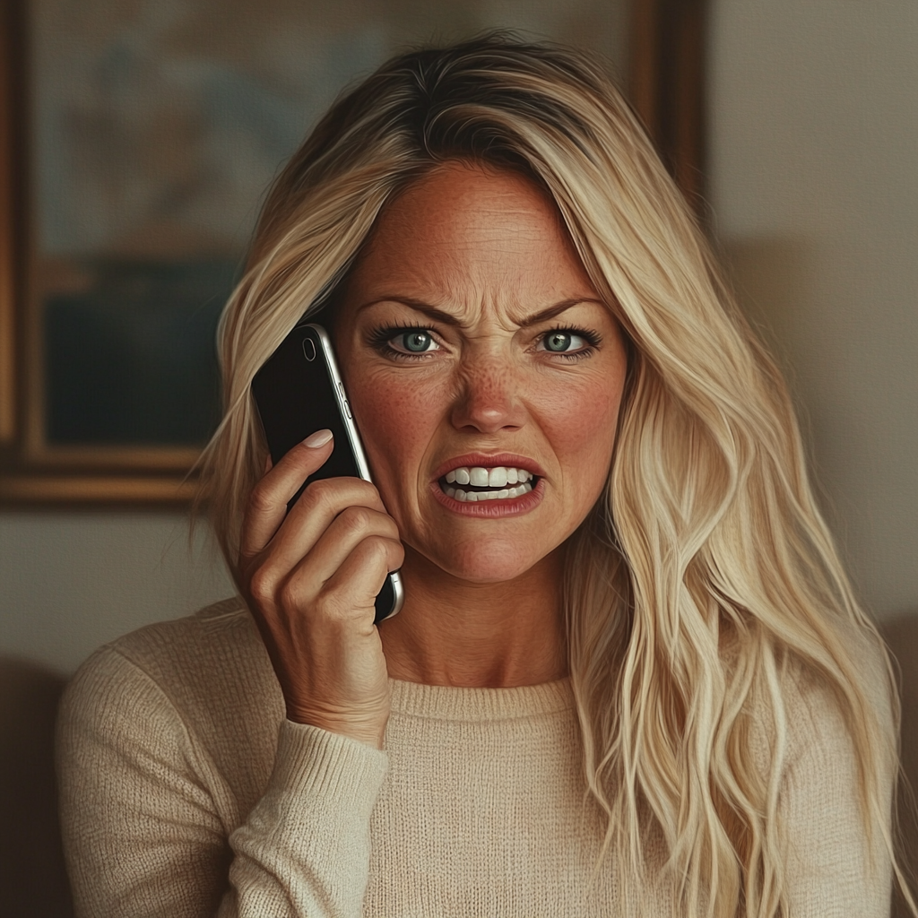 A woman talking on the phone | Source: Midjourney