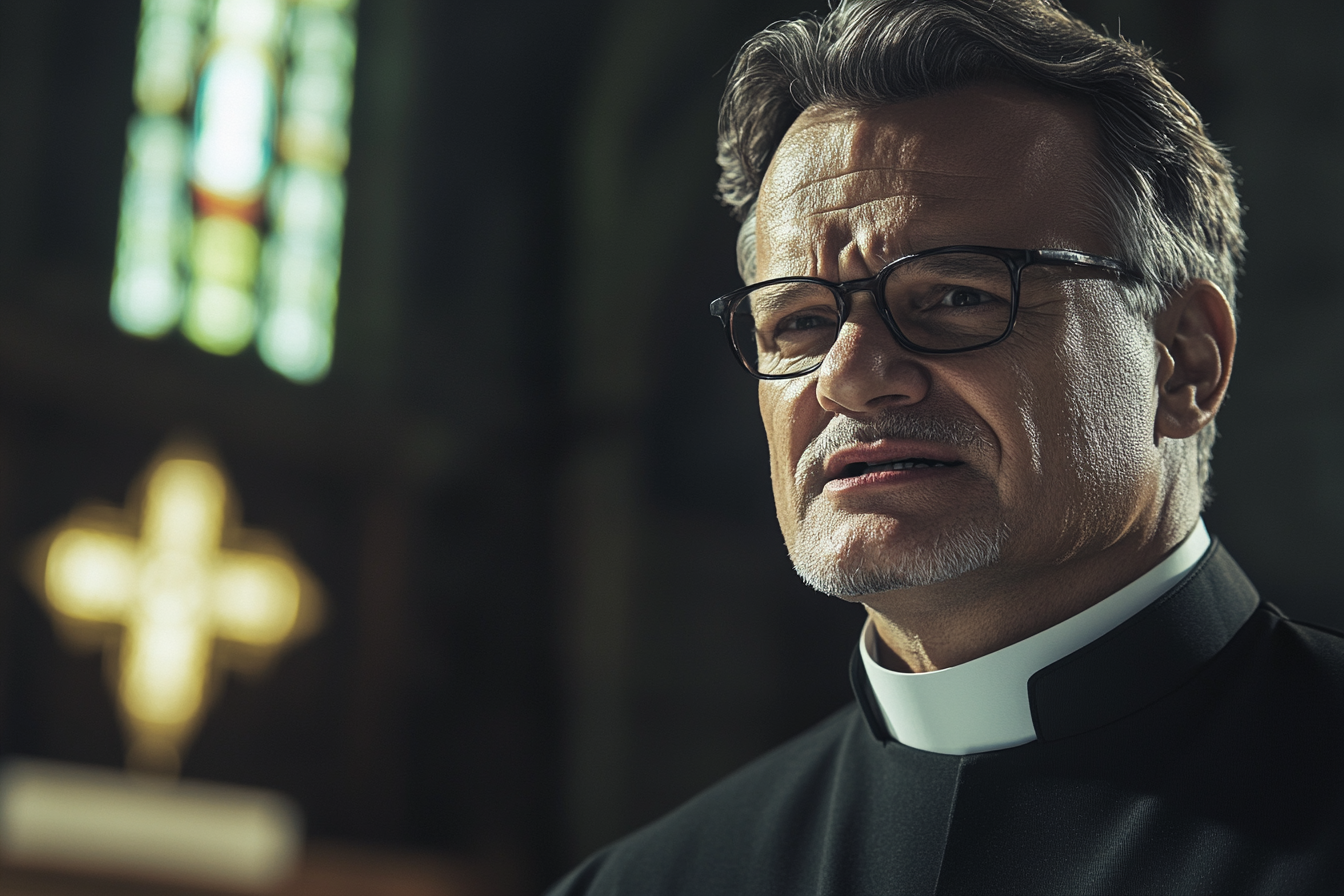 A priest talking | Source: Midjourney