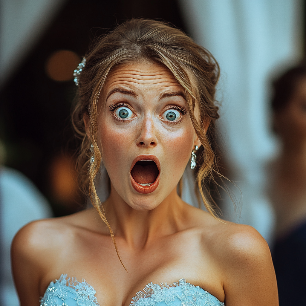 A shocked bridesmaid | Source: Midjourney