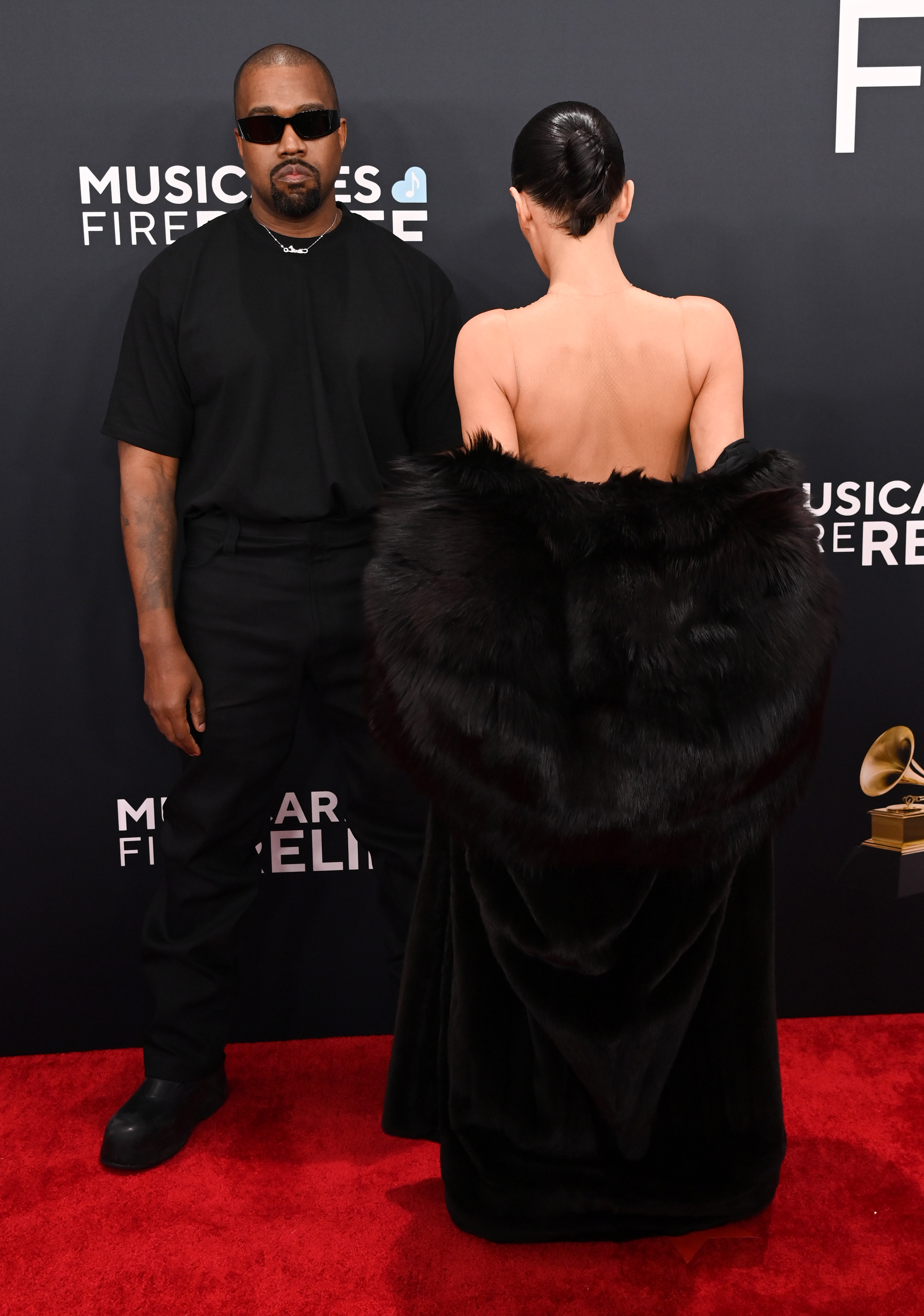 Kanye West and Bianca Censori at the 67th Grammy Awards on February 2, 2025, in Los Angeles, California. | Source: Getty Images