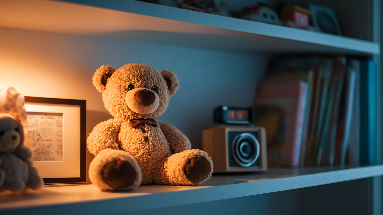 A teddy bear on the shelf | Source: Midjourney