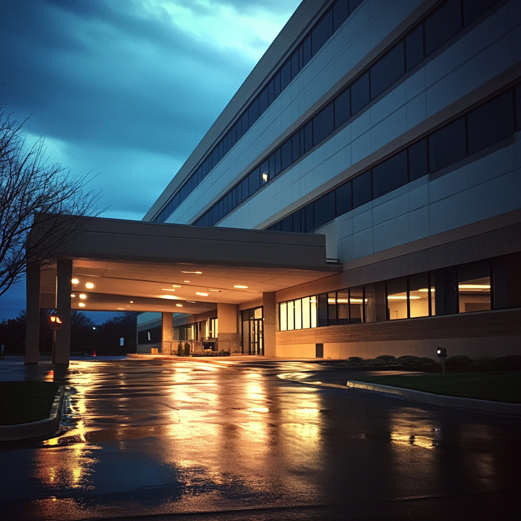 The exterior of a hospital | Source: Midjourney