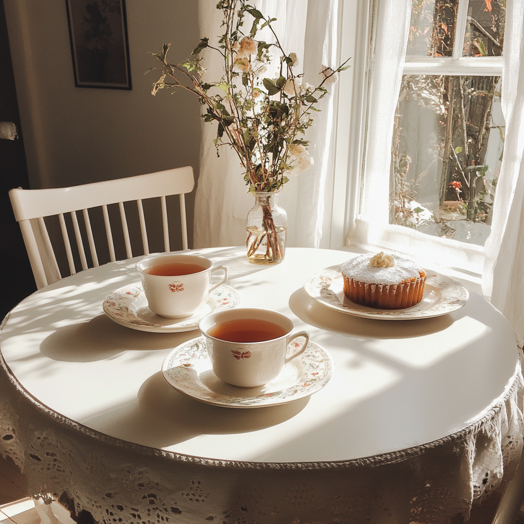 Tea and cake | Source: Midjourney