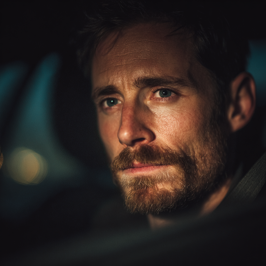 A man sitting in the driver’s seat, appearing unbothered | Source: Midjourney