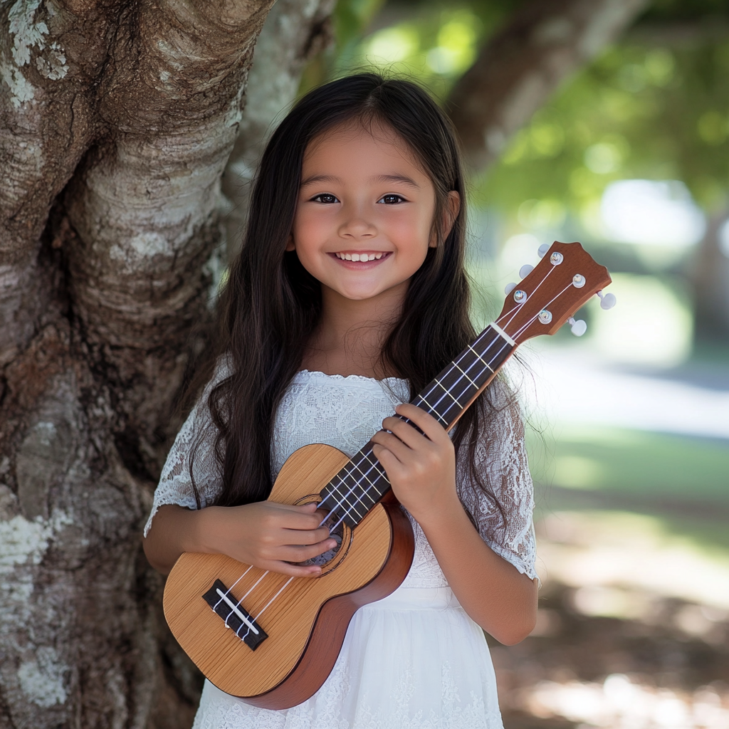 Une petite fille souriante | Source : Midjourney