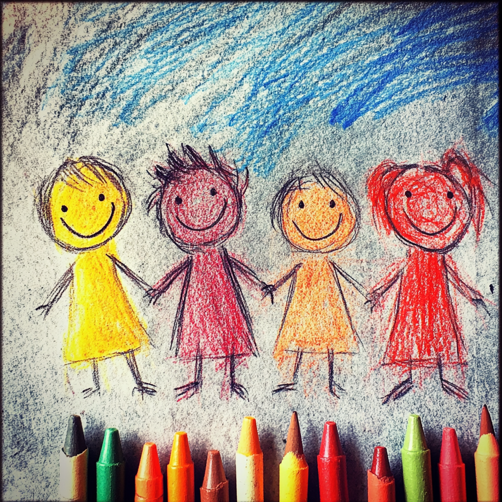A child's crayon drawing | Source: Midjourney