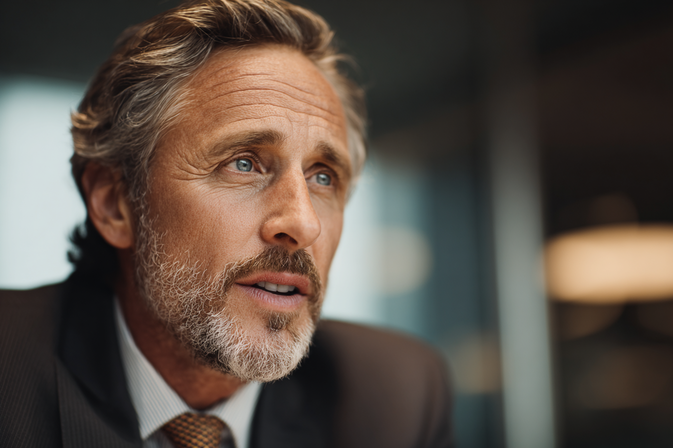 A man talking in his office | Source: Midjourney