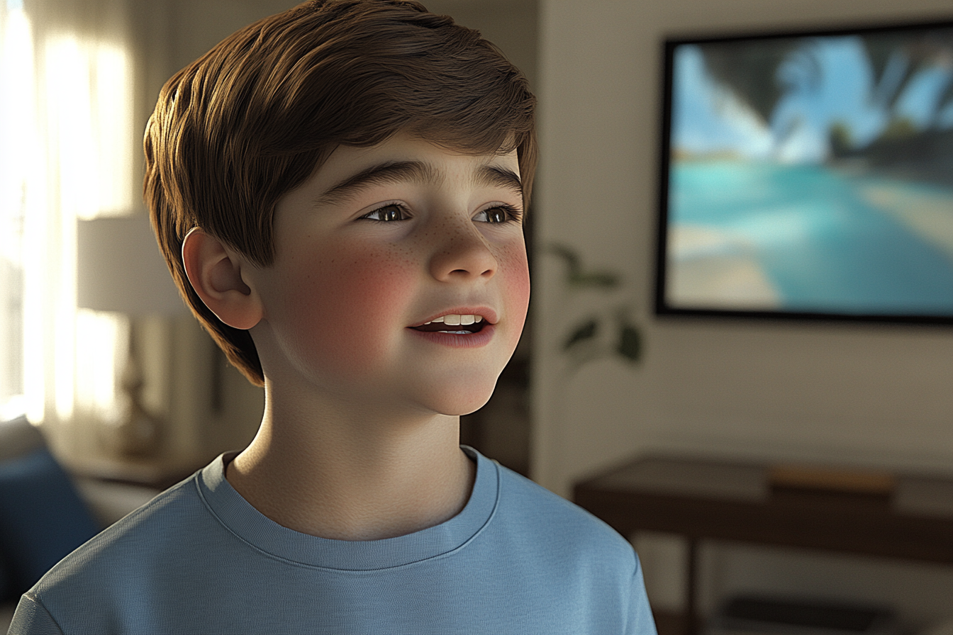 A boy smiling while talking | Source: Midjourney