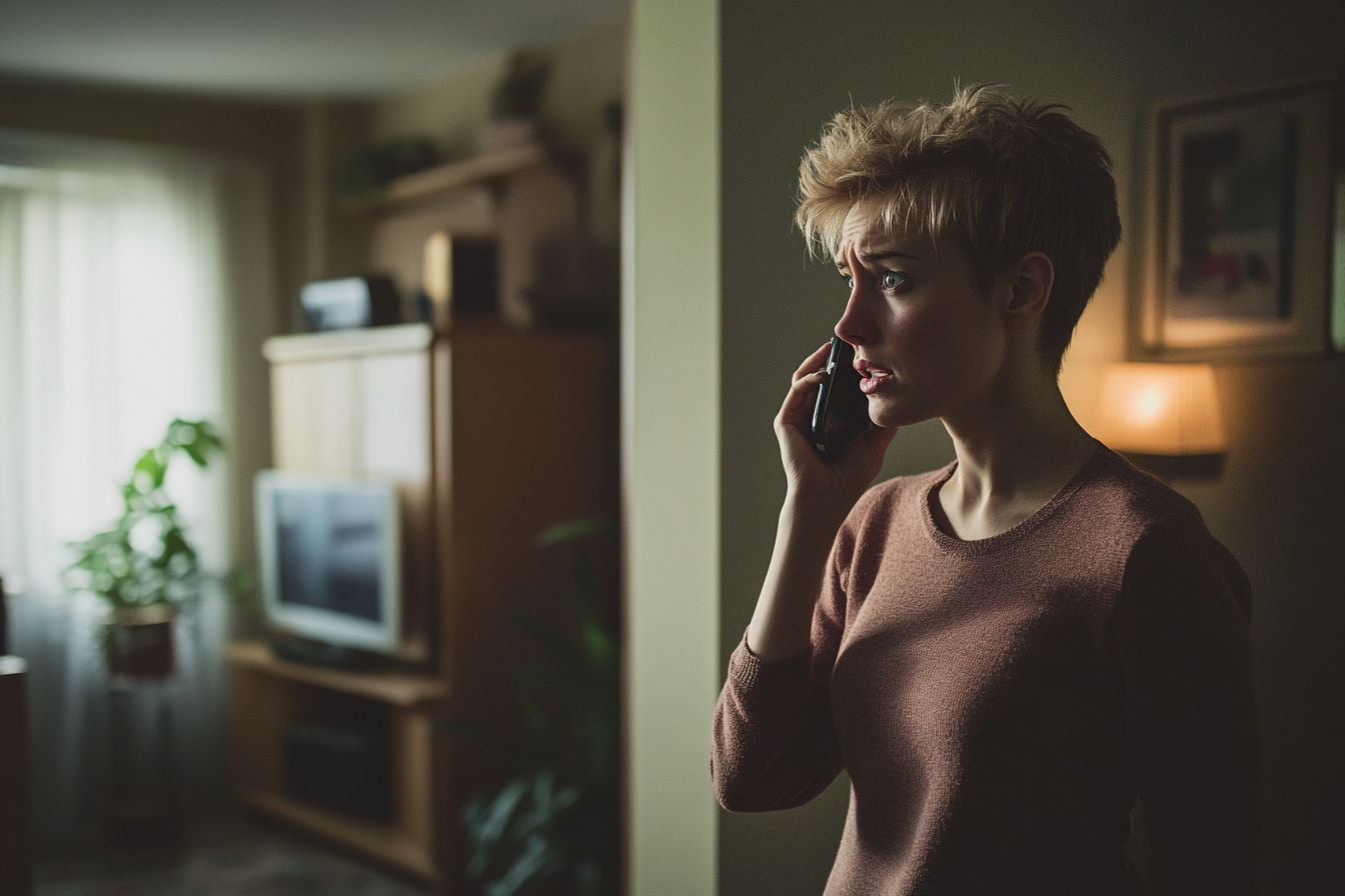 A woman making a phone call | Source: Midjourney