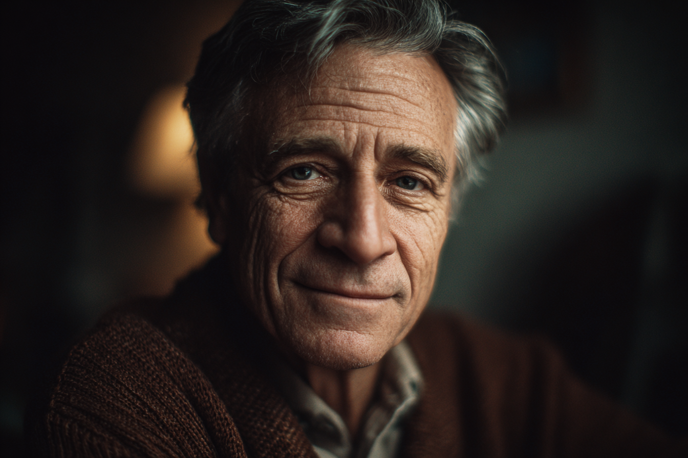 An older man looking straight ahead | Source: Midjourney
