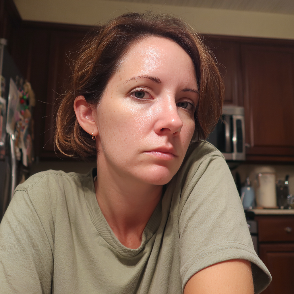 A close up of a pensive woman | Source: Midjourney