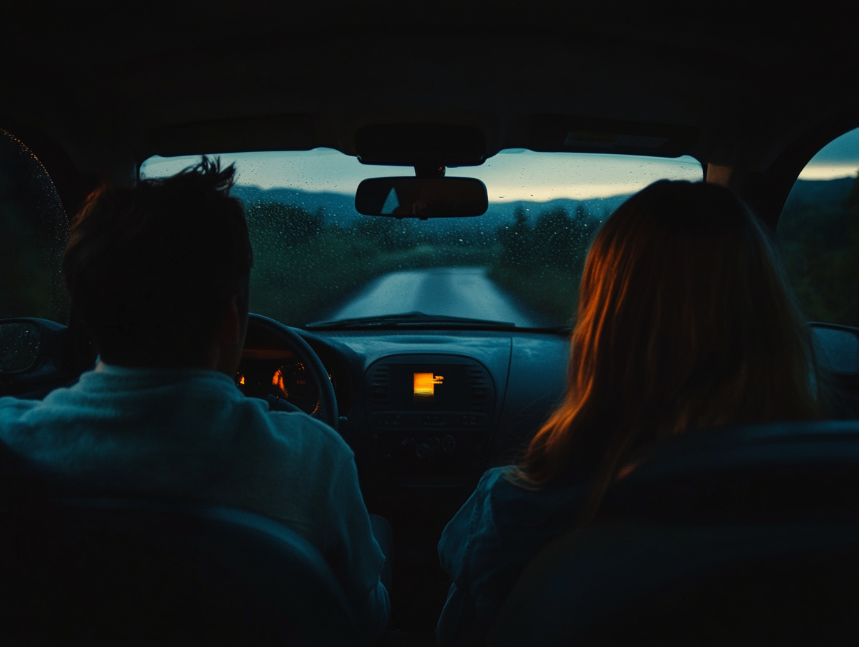 A couple in a car | Source: Midjourney