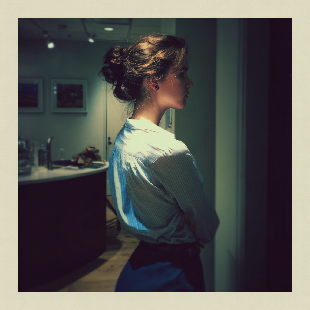 A woman standing in a reception area | Source: Midjourney
