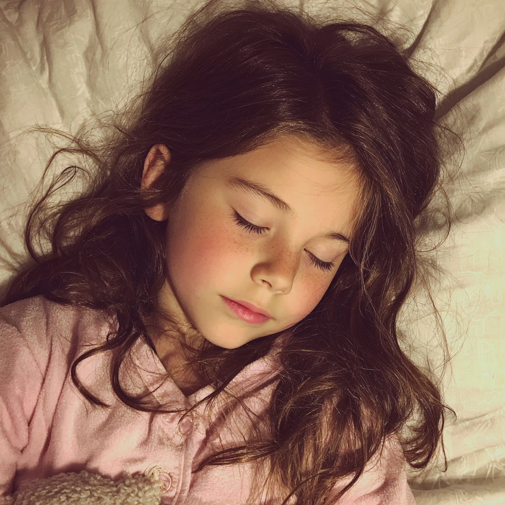 A sleeping little girl | Source: Midjourney