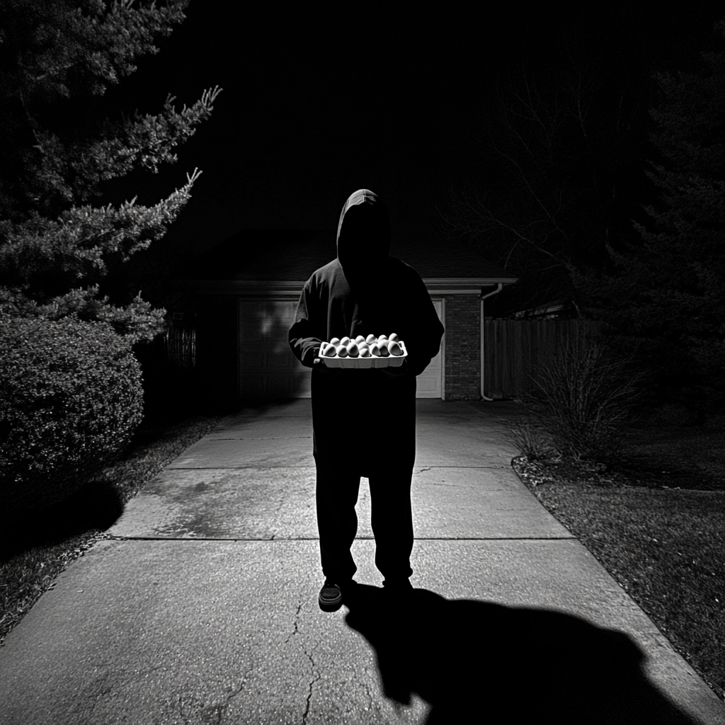 A person holding a carton of eggs | Source: Midjourney