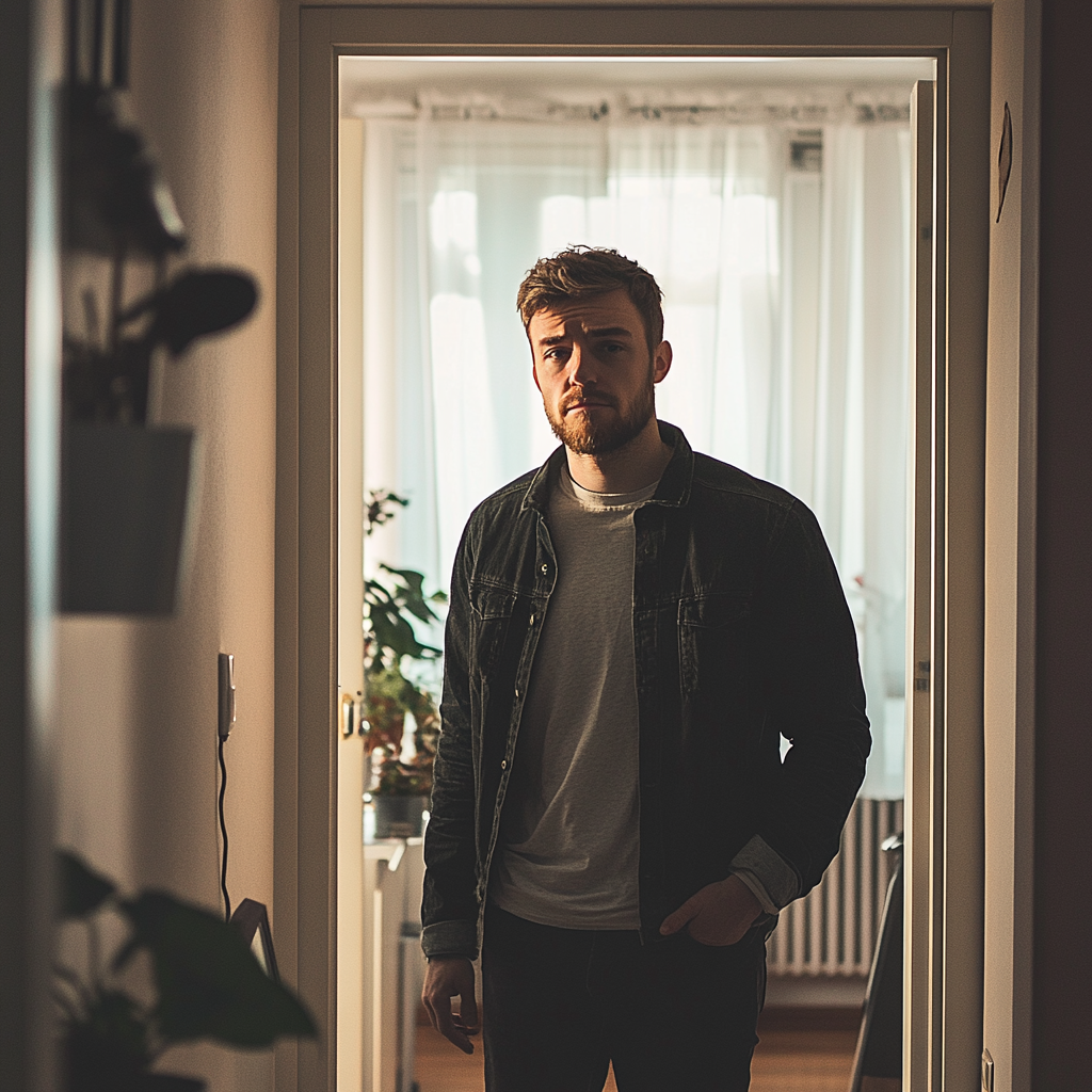 A man in an apartment | Source: Midjourney