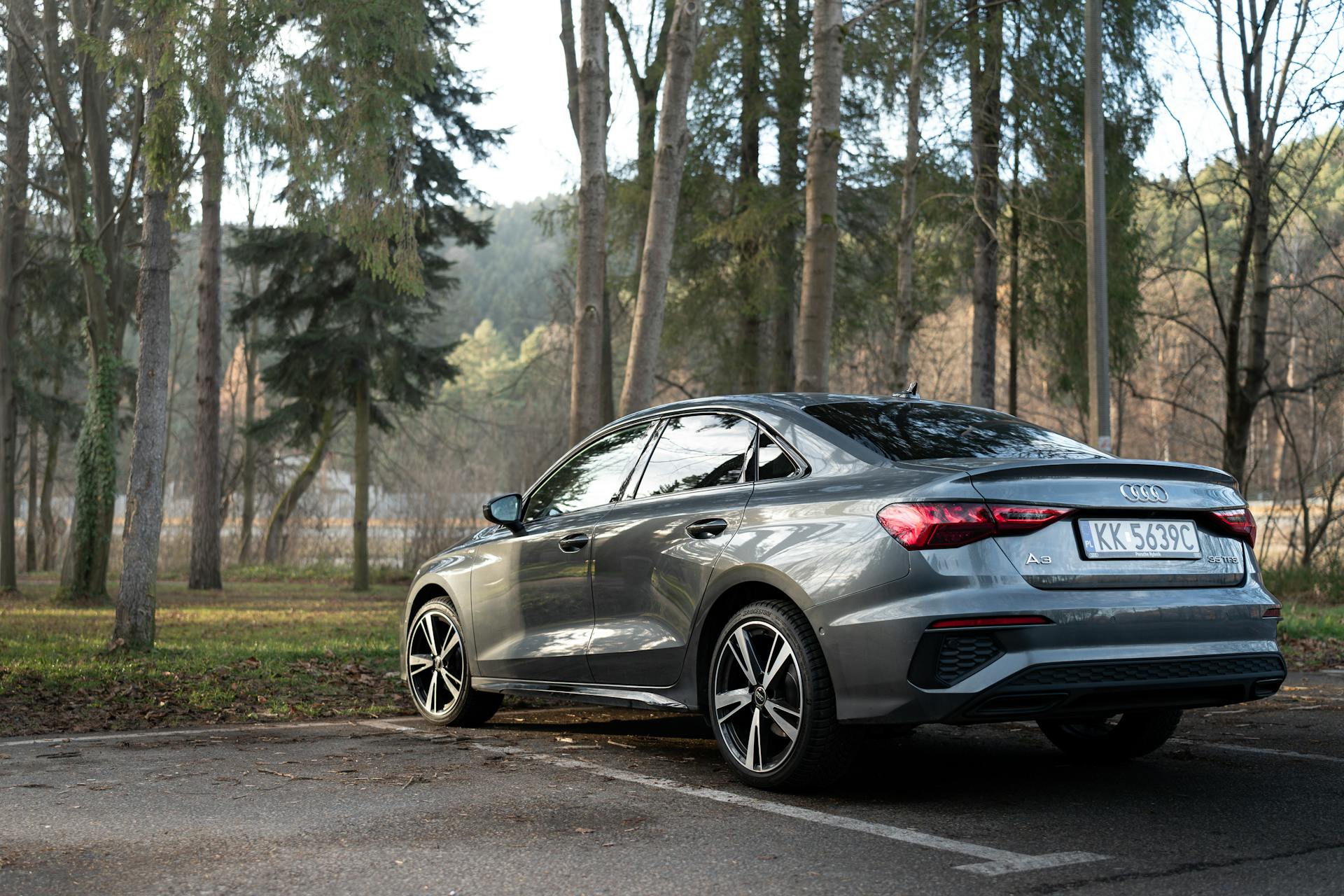 Un coche aparcado cerca de un parque | Fuente: Pexels