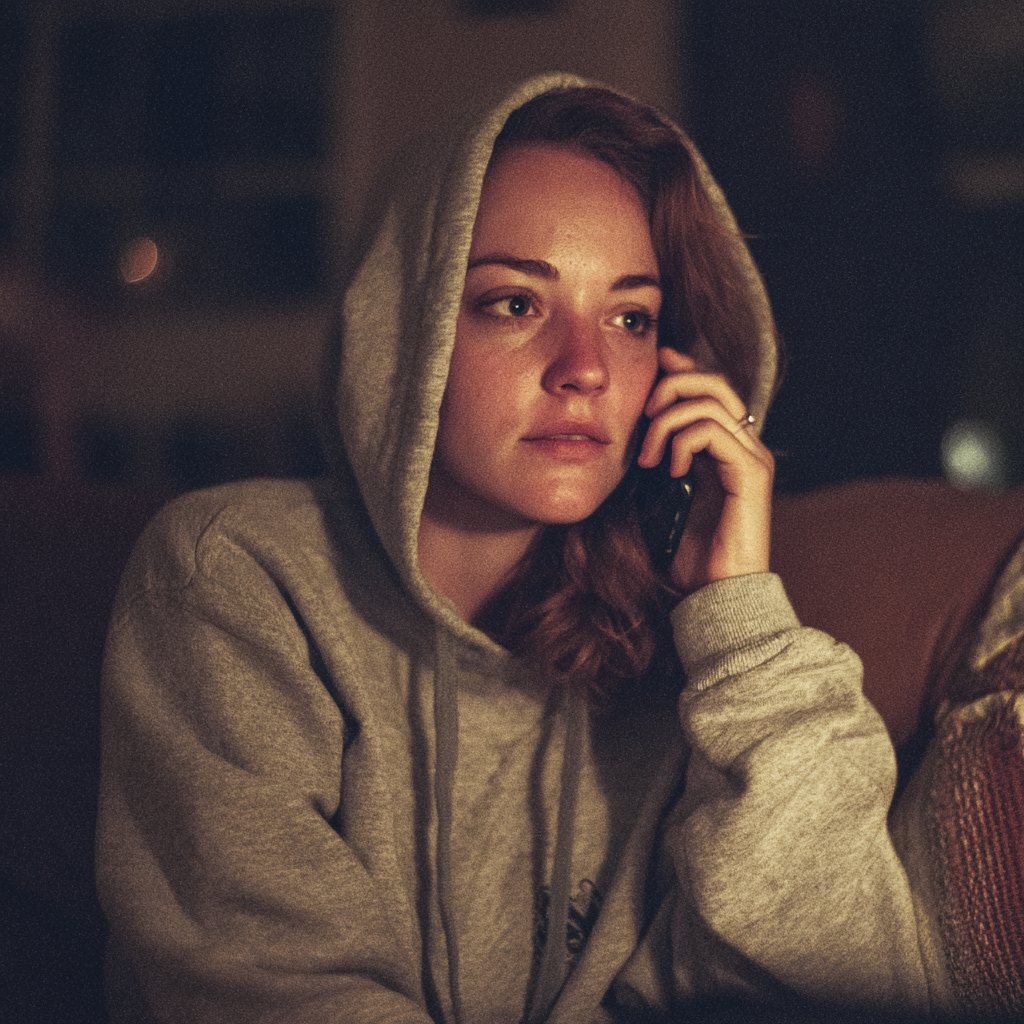 Kobieta rozmawiająca przez telefon | Źródło: Midjourney