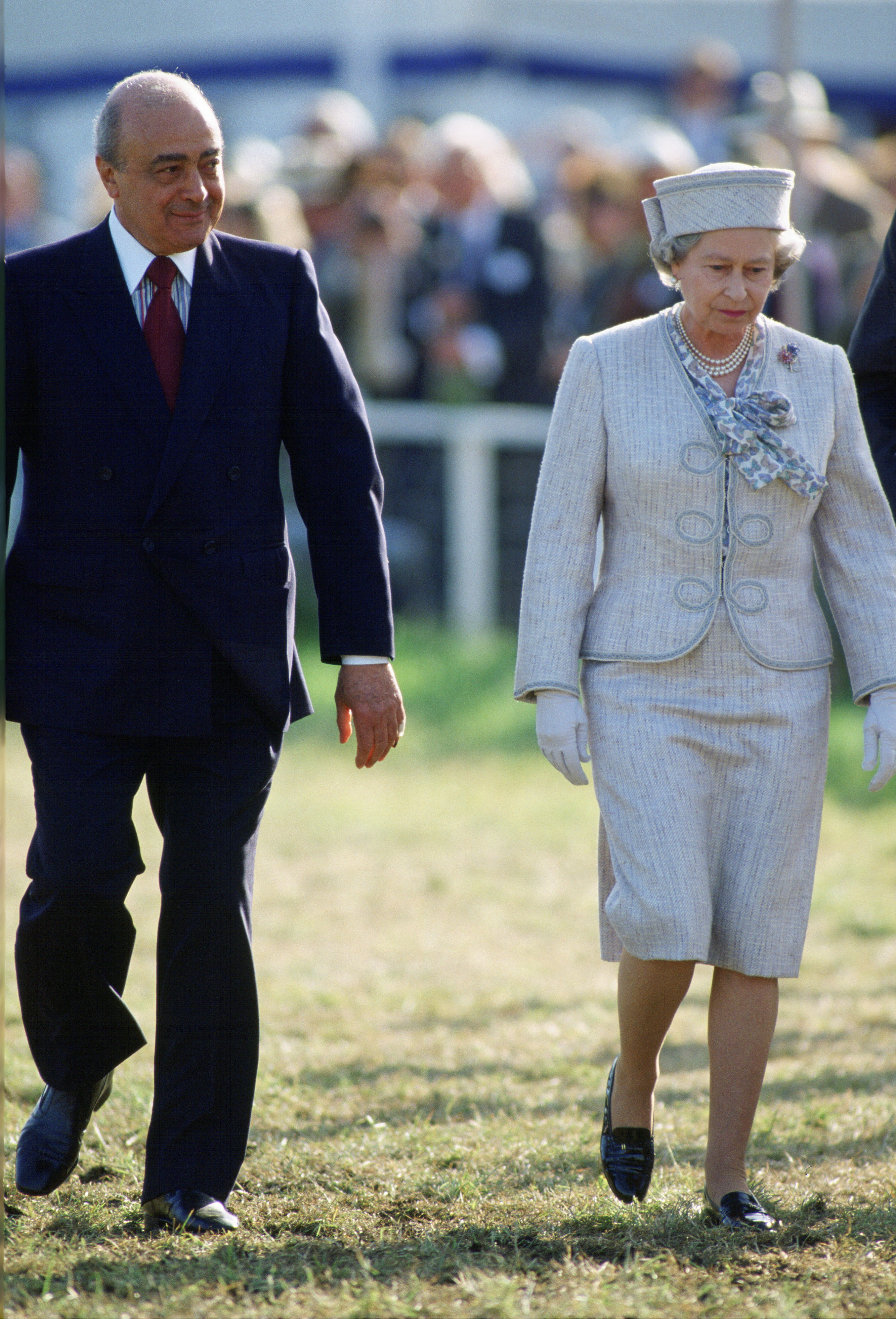 Queen Elizabeth II At The Windsor Horse Show With One Of The Show's Sponsors Mohammed Al-fayed Of Harrods on May 17, 1992. | Source: Getty Images