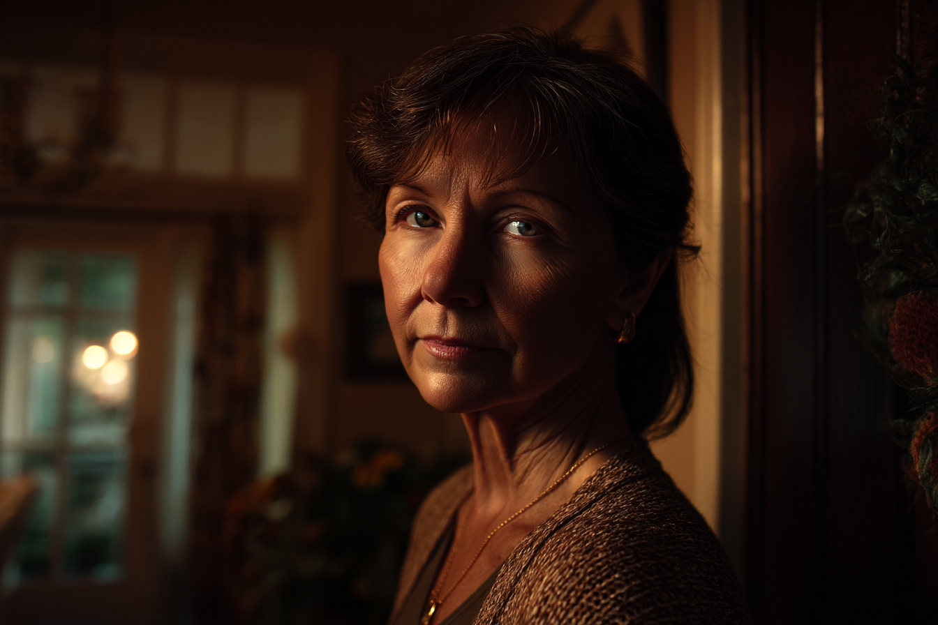 A woman standing in her stepdaughter's house | Source: Midjourney