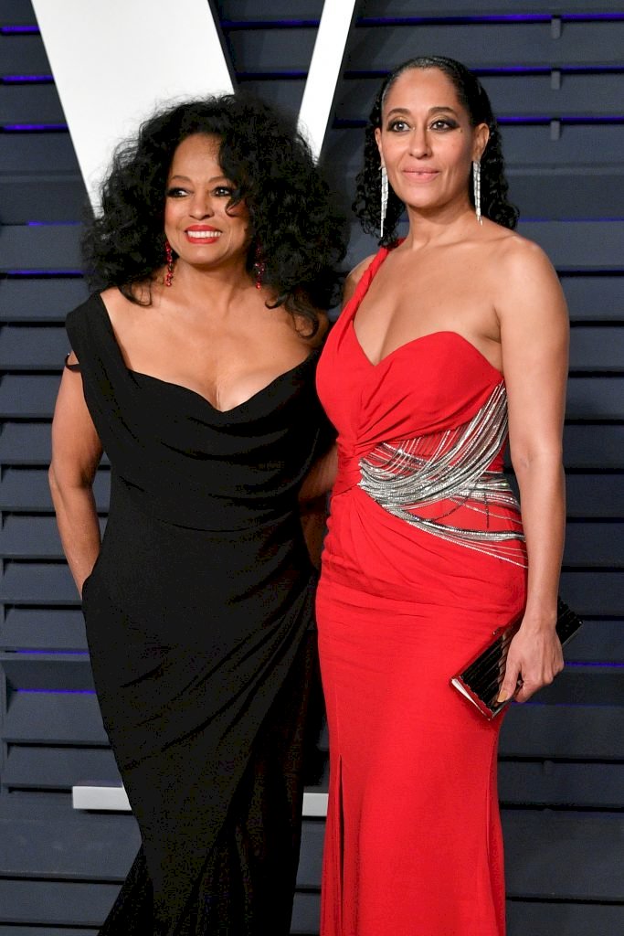 Diana Ross and Tracee Ellis Ross pose at the 2019 Vanity Fair Oscar Party at Wallis Annenberg Center for the Performing Arts on February 24, 2019 in Beverly Hills, California. | Photo by Dia Dipasupil/Getty Images