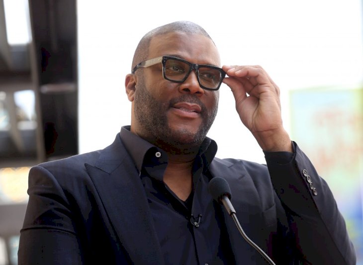 HOLLYWOOD, CALIFORNIA - FEBRUARY 21: Tyler Perry speaks onstage during the ceremony honoring Dr. Phil McGraw with a Star on The Hollywood Walk of Fame held on February 21, 2020 in Hollywood, California. (Photo by Michael Tran/FilmMagic)