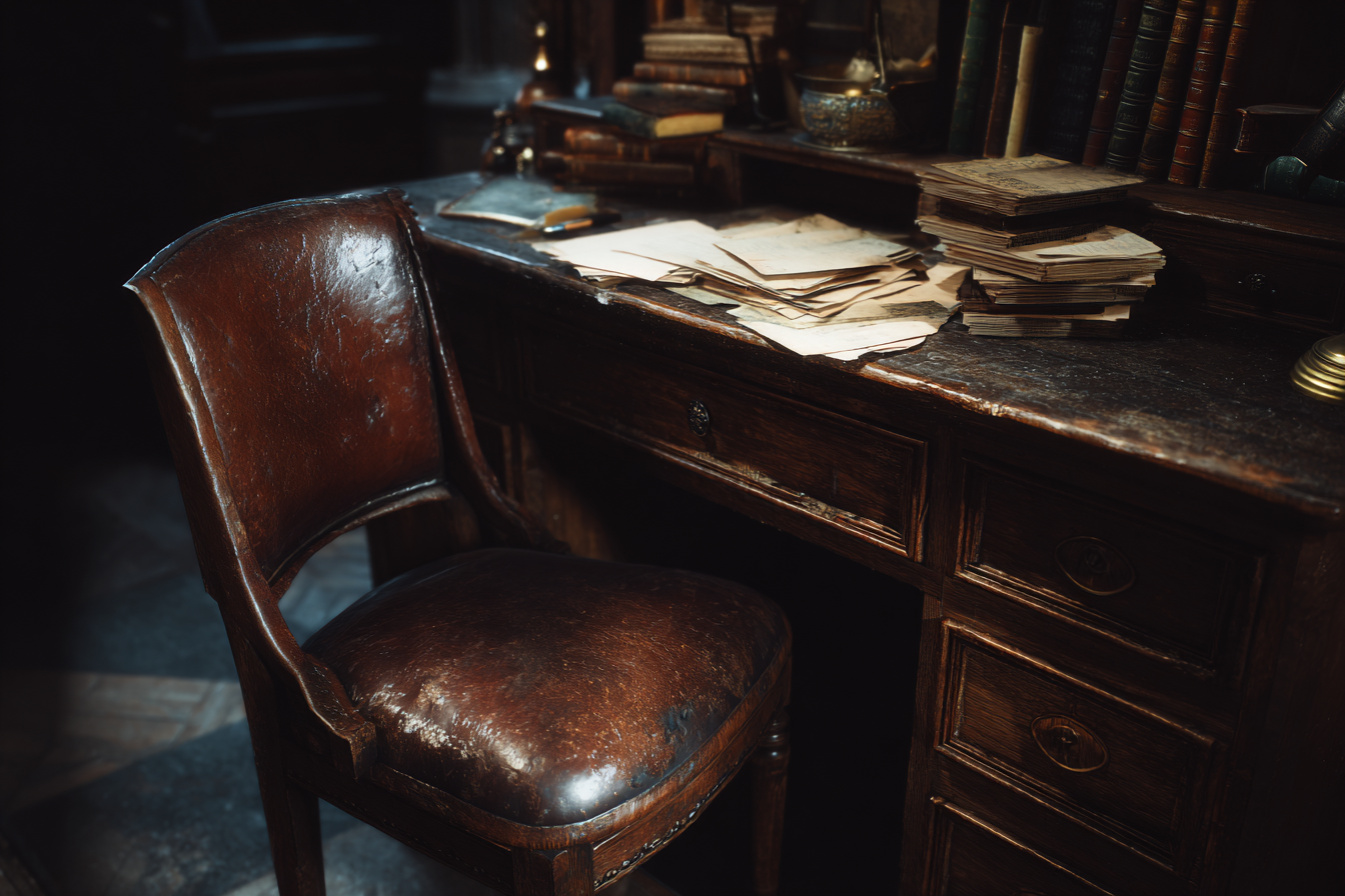 An old desk | Source: Midjourney