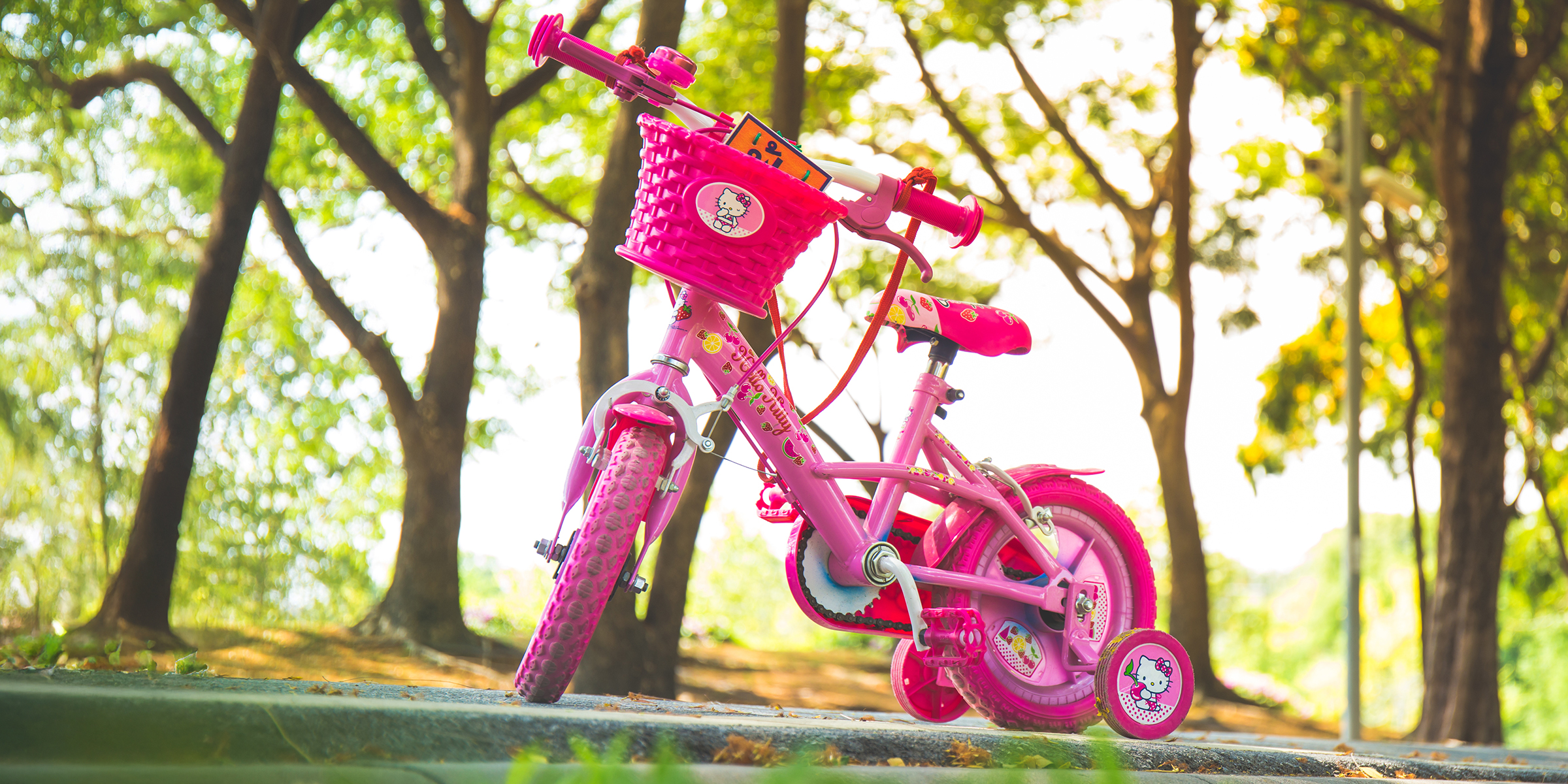 A little girl's cute pink bicycle | Source: Shutterstock