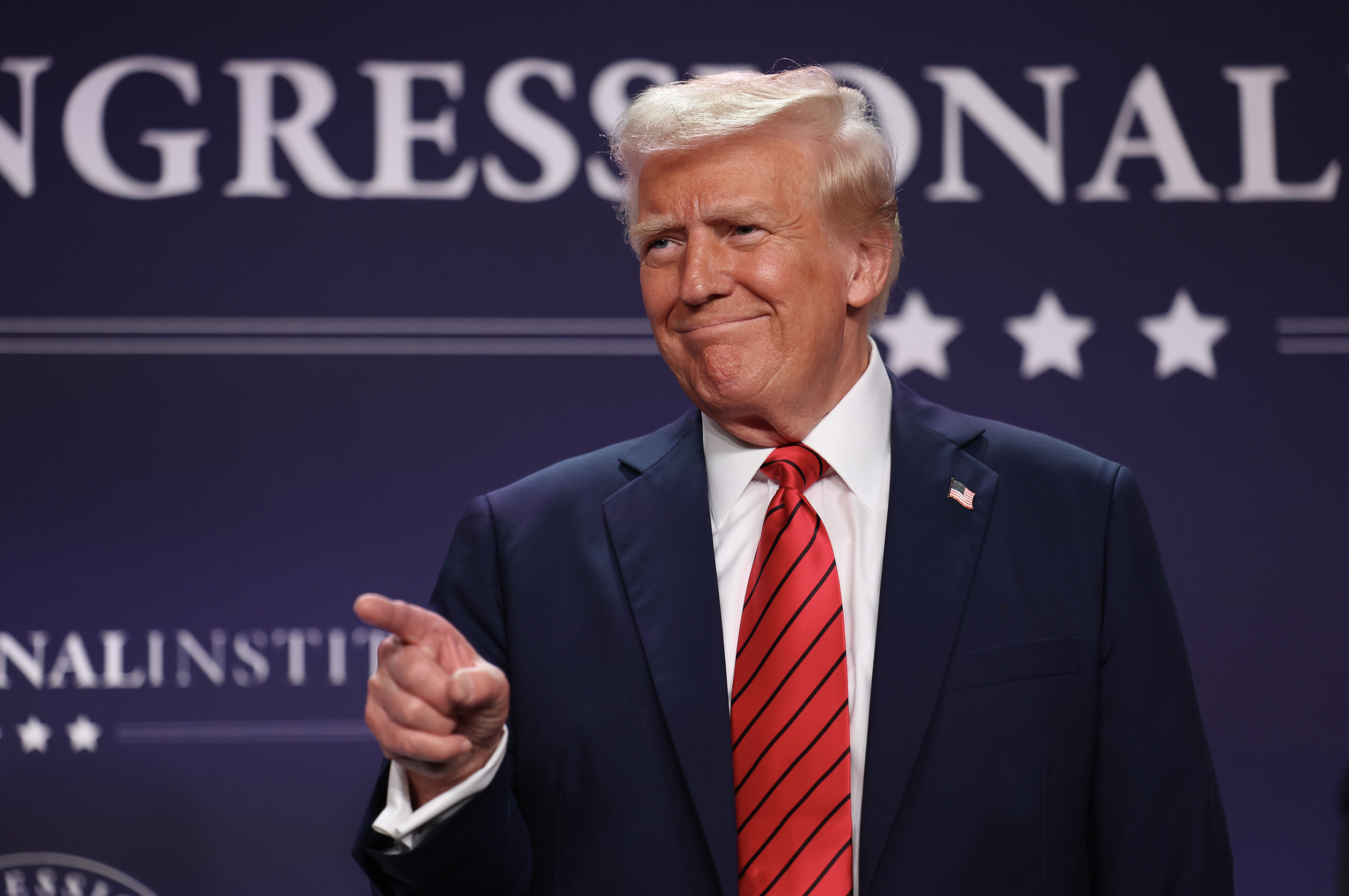 Donald Trump during the 2025 Republican Issues Conference in Doral, Florida on January 27, 2025 | Source: Getty Images