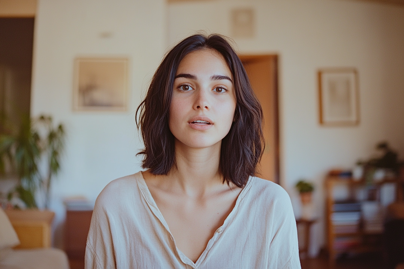 A woman looking surprised | Source: Midjourney