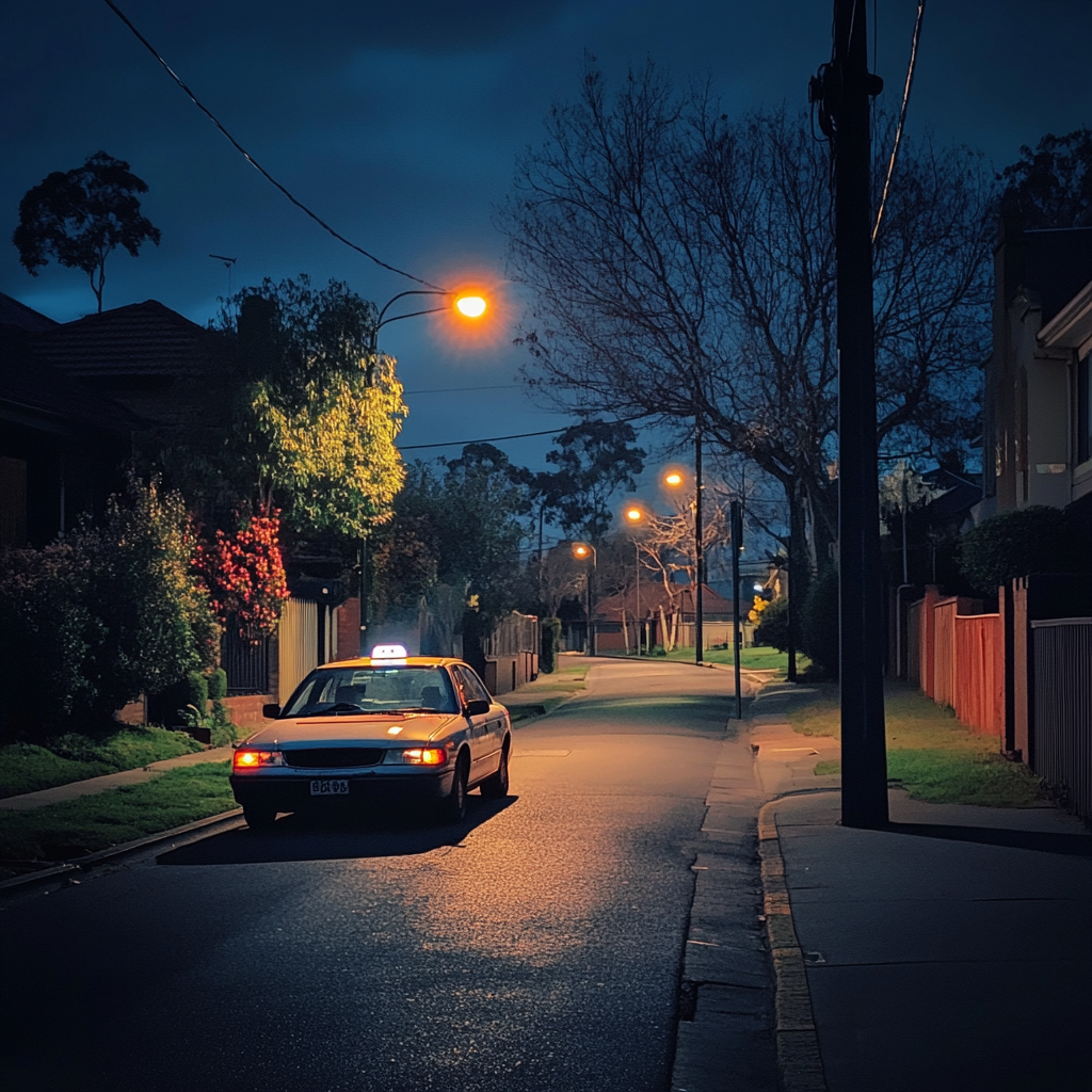 A cab parked in a street | Source: Midjourney