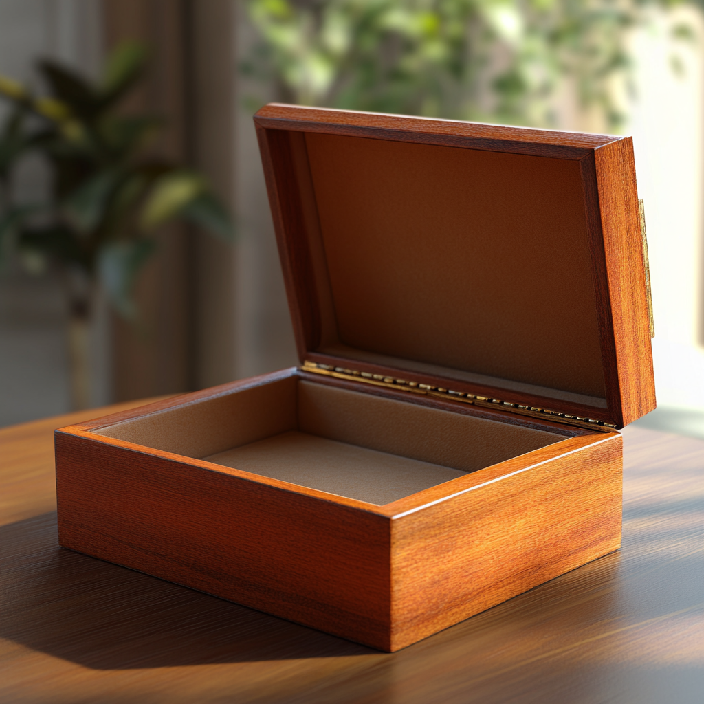 An empty jewelry box | Source: Midjourney