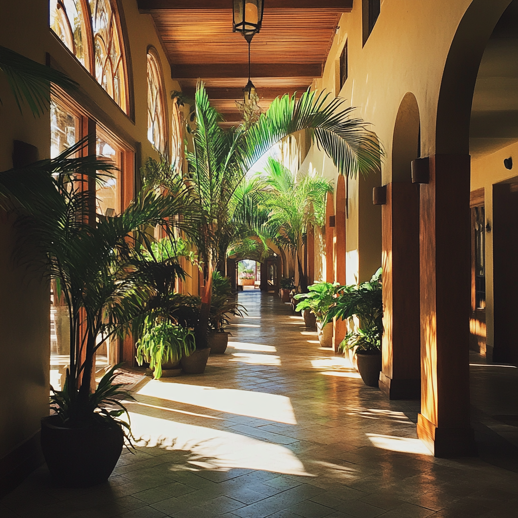 Flight Attendant Woke Me Up & Told Me to Check My Husband's Bag While He Was Away — I Never Expected What I Found 18 A hotel lobby | Source: Midjourney