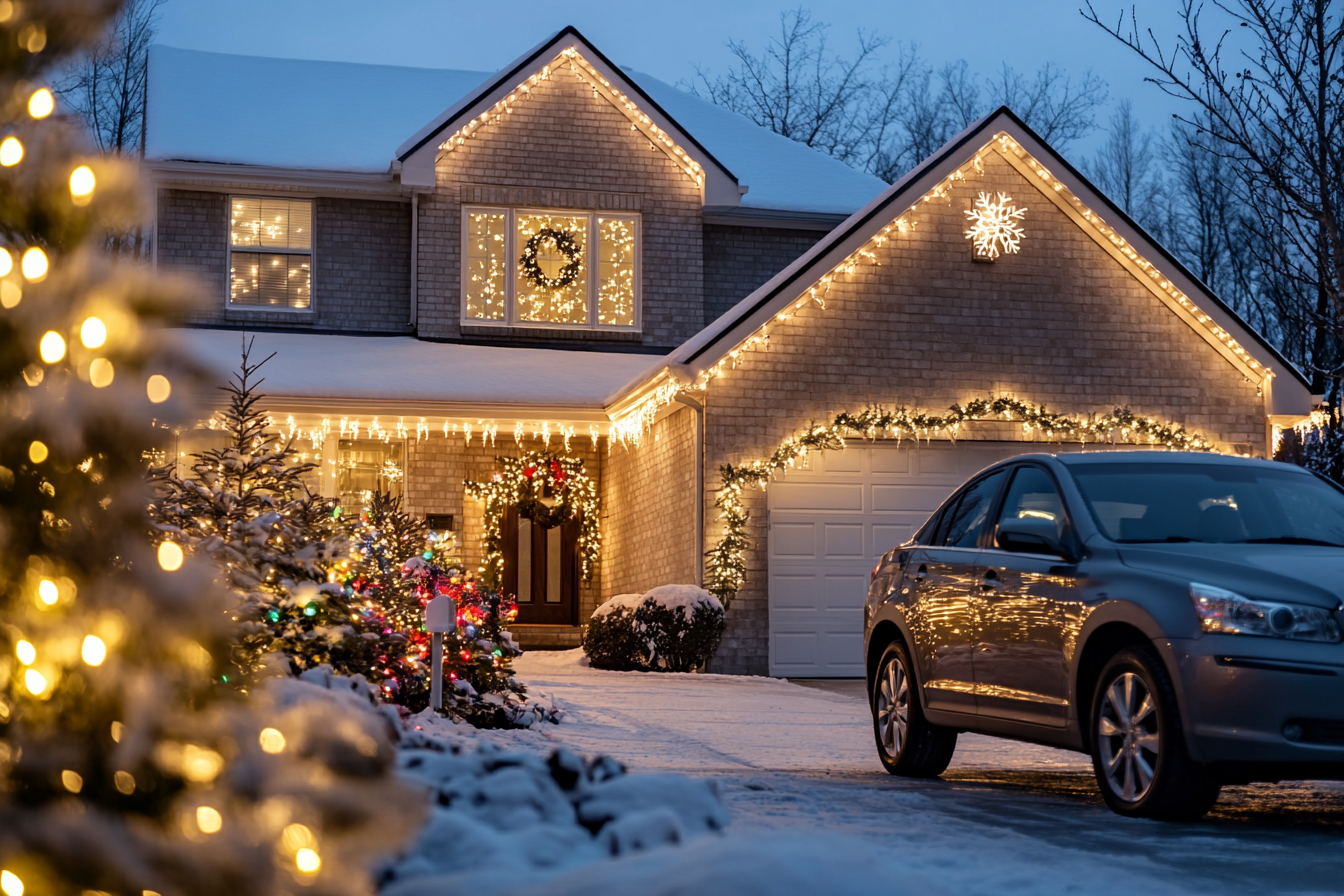 A car parked in a driveway | Source: Midjourney