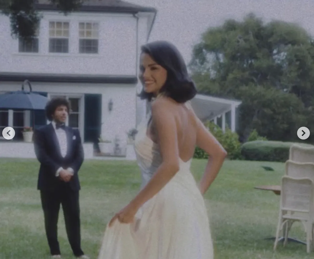 Selena Gomez and Benny Blanco during their wedding in Santa Barbara, California, on September 27, 2025. | Source: Instagram/selenagomez